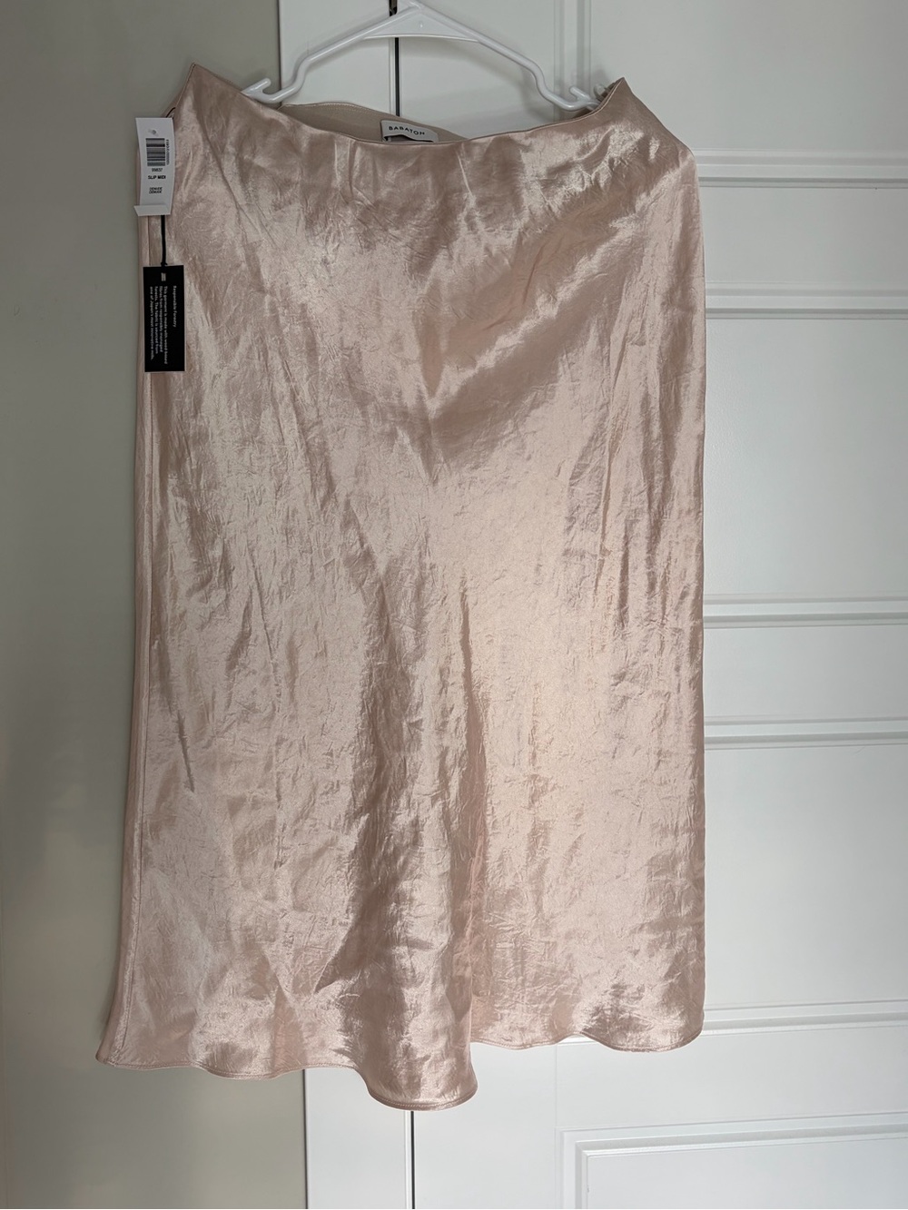 Babaton Satin Bias Midi Skirt - Blush Pink